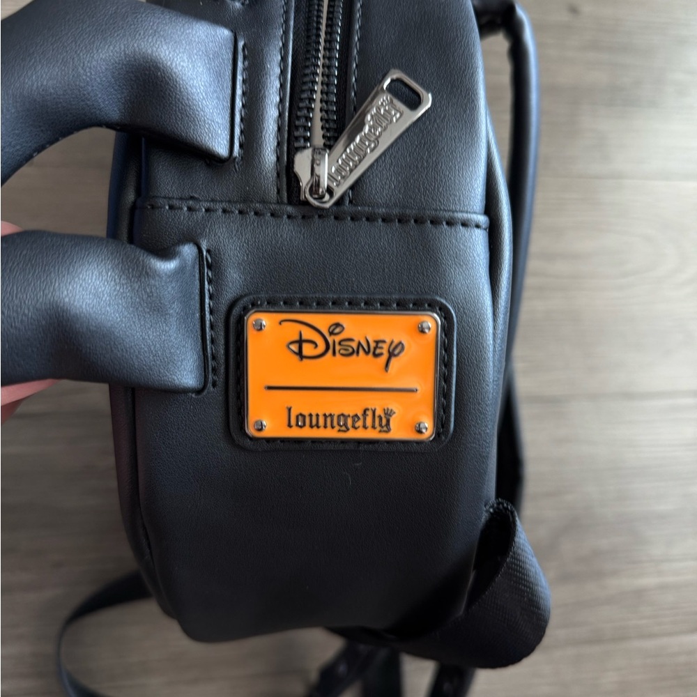 Loungefly Orange Spider Web Backpack View 3
